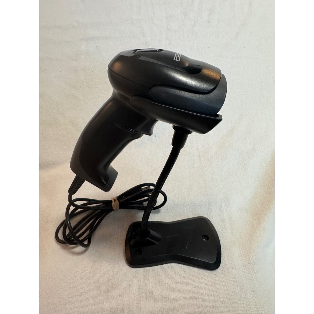POS-X Linear Imager Barcode Scanner 995ED048100333 Black with Stand USB Wired